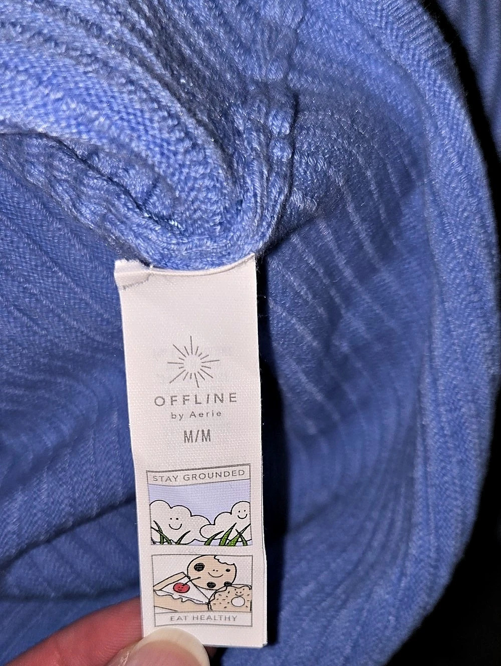 Offline by Aerie ribbed cropped sweater in Blue Size - Picture 5 of 7